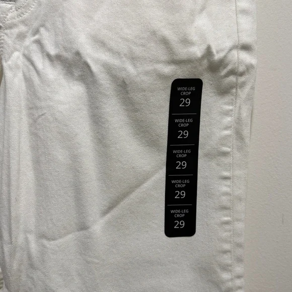 J. Crew Women’s Wide Leg Crop White Jeans Size 29 Flawed NWT - Picture 2 of 9